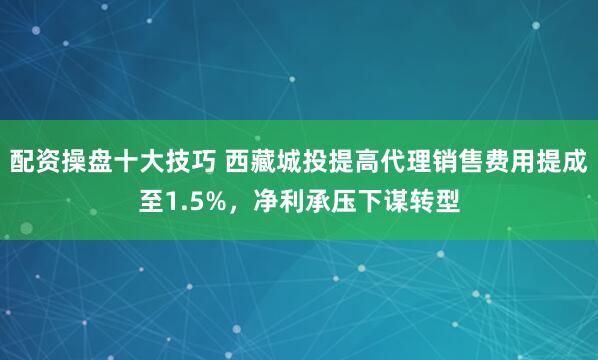 配资操盘十大技巧 西藏城投提高代理销售费用提成至1.5%，净利承压下谋转型